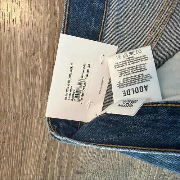 NWT Agolde 90s Crop Mid Rise Straight Petite - Picture 5 of 8